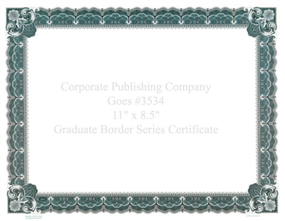 Goes® 3534 Icy Blue Graduate Certificates