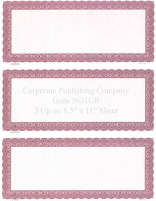 Goes® 5631CR Carmine Harmony Certificates