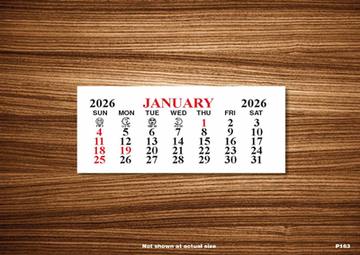 P163 Standard Date Calendar Pad