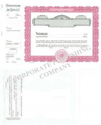 Goes® 726 Red Panel Shares Text Stock Certificate