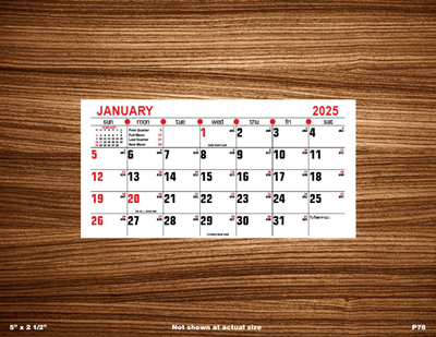 P78s Memo Calendar Pad-2025