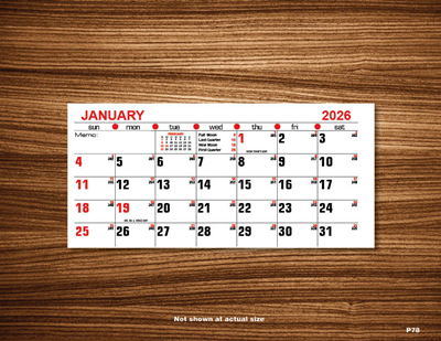 P78s Memo Calendar Pad-2026