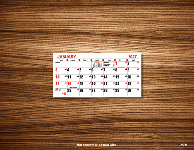 P78s Memo Calendar Pad-2027