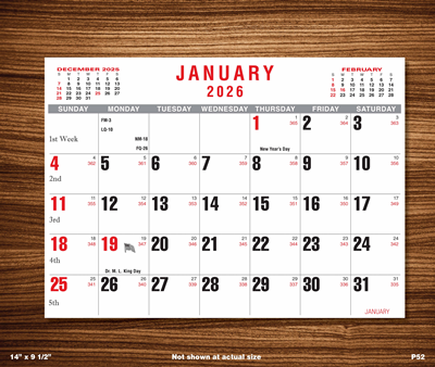 P52 Calendar Pad - 2026