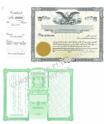 Goes® N1 Black-Digital Gold  Capital Stock Certificates