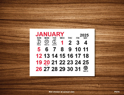 P216AS Standard Date Calendar Pad