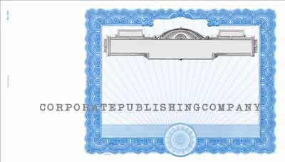 Goes® 504 Blue No Text Stock Certificates