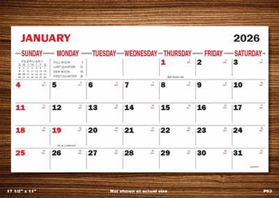 P63 Calendar Pad - 2026