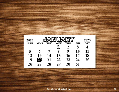 P1S Standard Date Calendar Pad