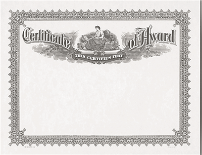 Goes® 109 Black Certificate of Award