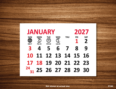P160 Standard Date Calendar Pad