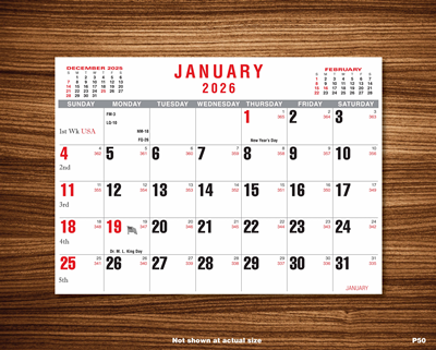 P50 Calendar Pad - 2026