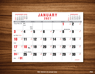 P50 Calendar Pad - 2027