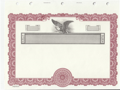 Goes® KG10 Maroon Corporate Stock Certificates