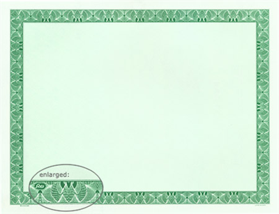 Goes® 348 Green w/ Green Tint Diamond Certificates