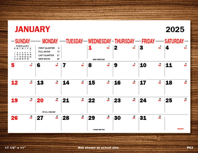 P63 Calendar Pad - 2025