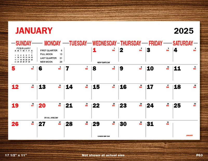 P63 Calendar Pad 2025