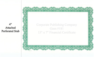 Goes® 181 Green Mirror Certificates