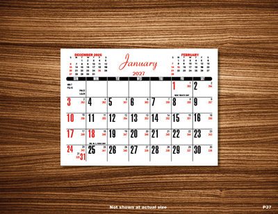 P37 Calendar Pad - 2027